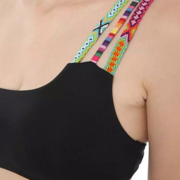 Isabella Rose One-Shoulder Bikini Set Maui Fit Bottom Friendship Bracelet NWT - Picture 4 of 11